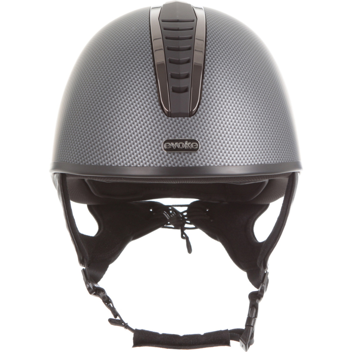 Evoke Unisex Orion Jockey Skull Riding Hat & Liner 200442004 - Carbon / Black / Gunmetal